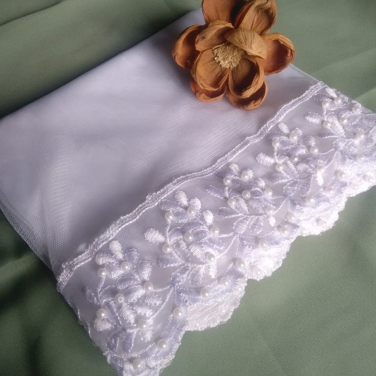 Veil Pengantin Renda Mutiara / Slayer Pengantin Renda Mutiara-2