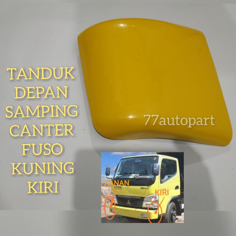 Tanduk samping kuping depan canter fuso kuning sebelah kiri