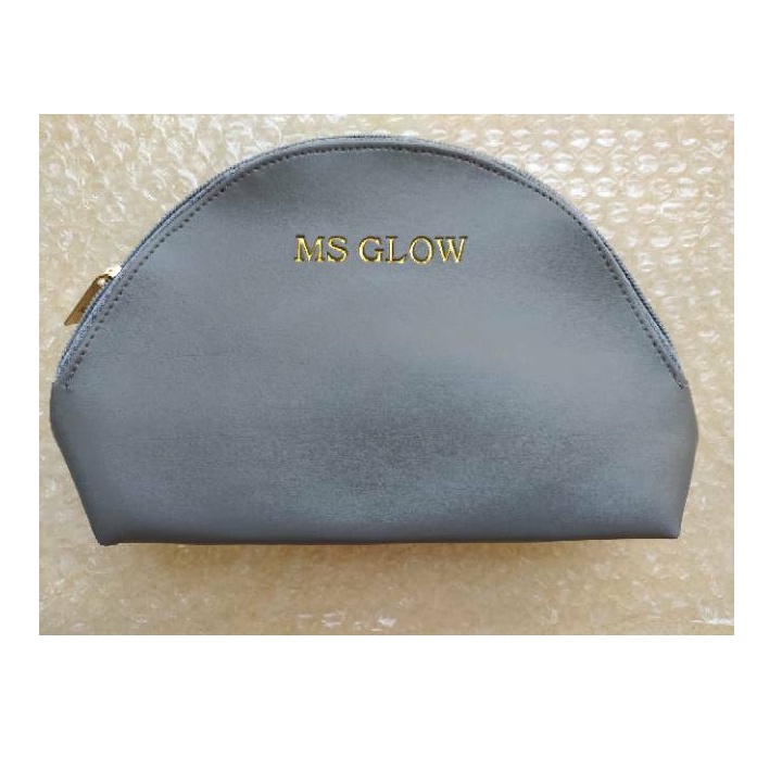 POUCH MS GLOW WARNA ABU / TAS KOSMETIK MSGLOW