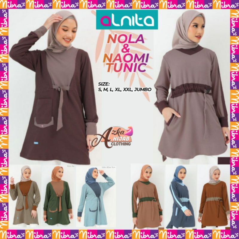 ATASAN TUNIK ALNITA BY NIBRAS / TUNIK REMAJA KEKINIAN / TUNIK CANTIK / TUNIK MUSLIMAH /TUNIK BRANDED