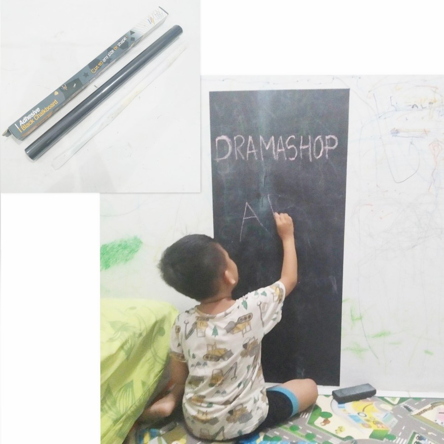 

stiker sticker hitam wallpaper papan tulis kapur blackboard black board tempel gunting serbaguna