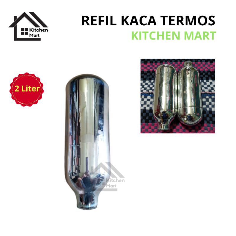 Botol Refil Termos Kaca 2 Liter Botol Termos Kaca