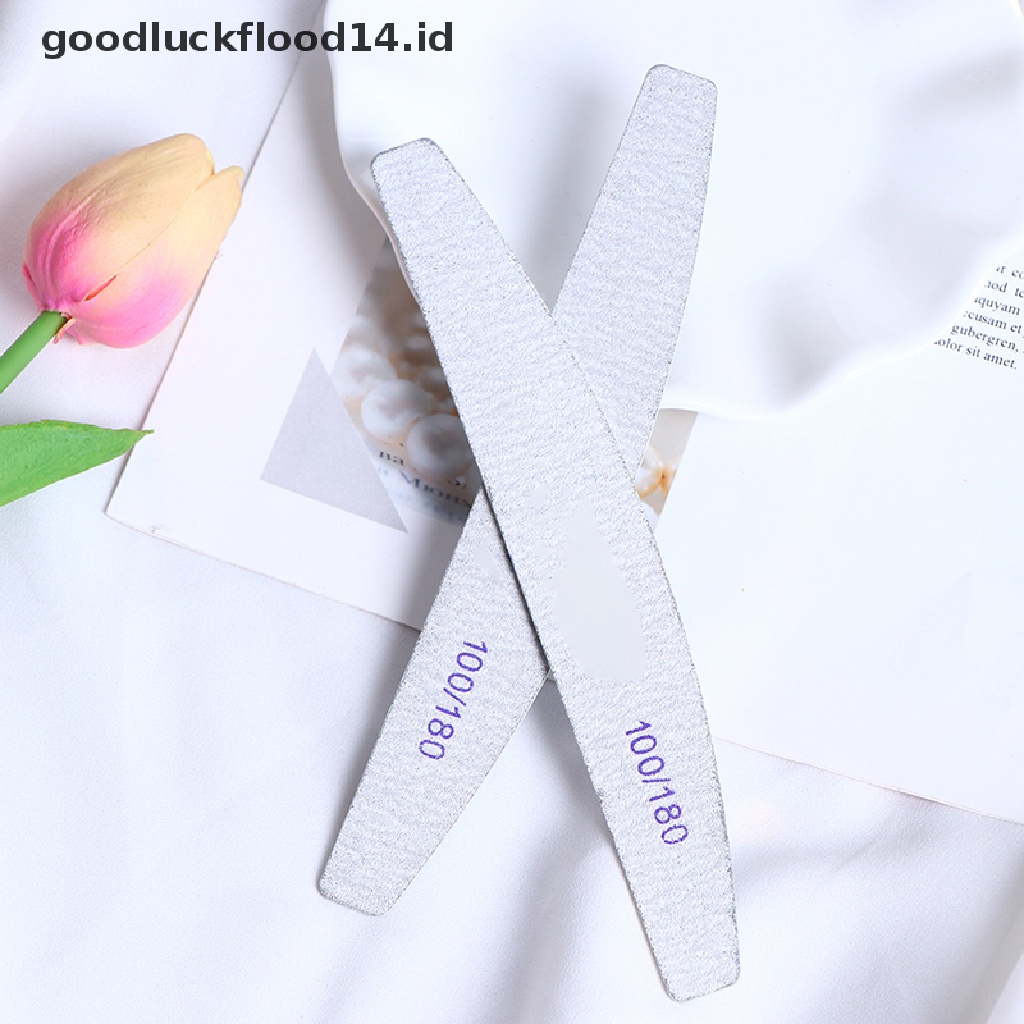 [OOID] 10pcs/Lot Wooden Nail Files Professional Nail Buffer 100/180 Wood Nail File ID