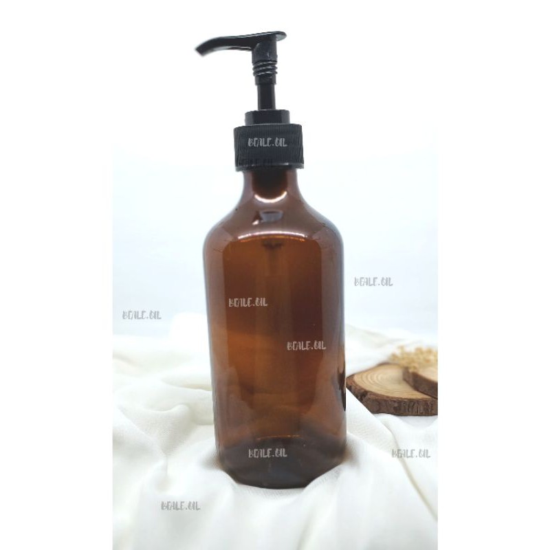 Botol Amber Kaca Coklat Pump 300ml Tebal - Botol Pump Kaca Amber 300 lotion handbody soap sabun foam