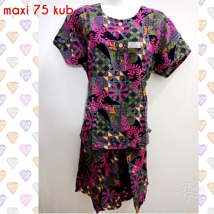 Setelan Kulot Kencana Ungu  Setelan Baju tidur batik