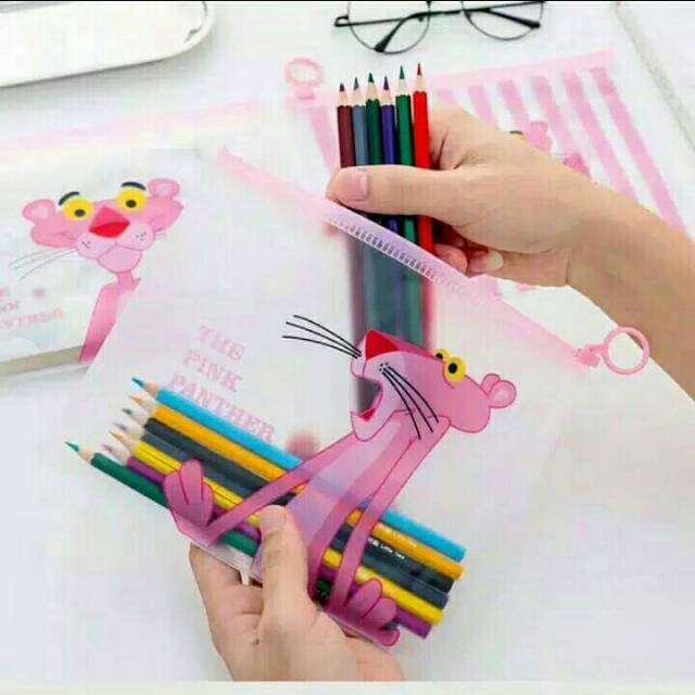 

Zipper Unicorn A5 Tas Kosmetik Transparan Map Stationery File Folder dan Pink