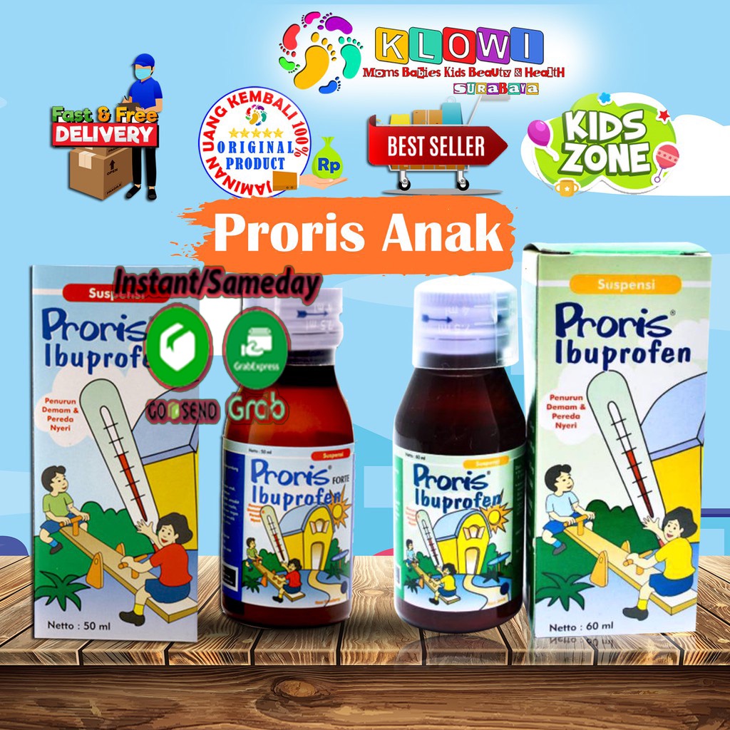 Proris Suspensi 60 ml &amp; Proris Suspensi Forte 50 ml / Penurun Panas / Proris Anak / Proris Syrup