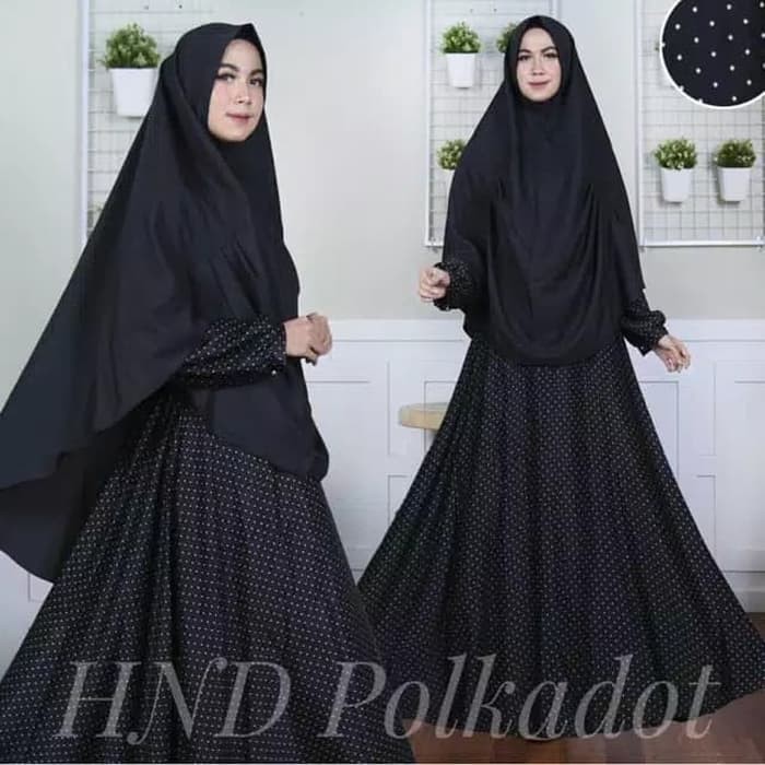 BAJU GAMIS WANITA POLKADOT