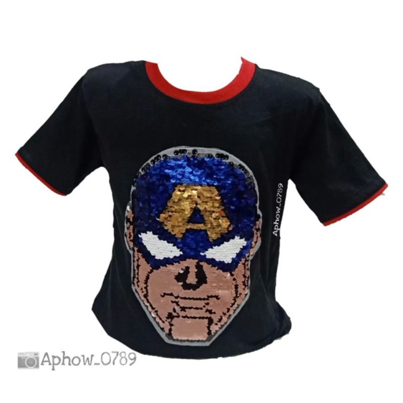 Kaos anak usap karakter Superhero usia 2-10tahun | Real pict