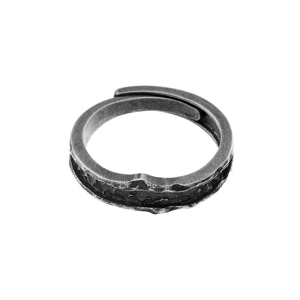 Lily Couple Rings Fashion Perempuan Laki-Laki Rock Logam Stainless Steel Gothic Promise