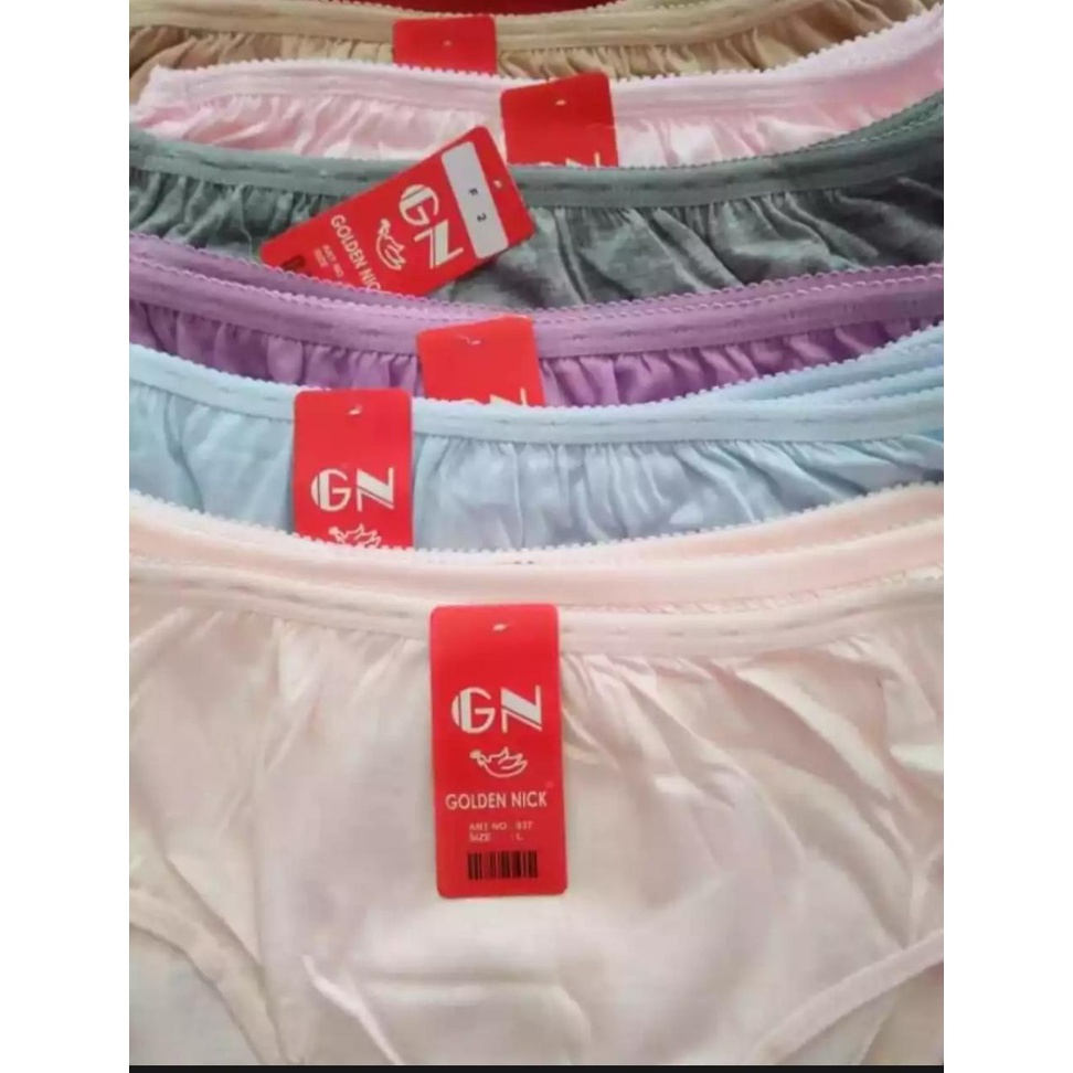 6 Pcs Celana Dalam Golden Nick 937 &amp; 939 CD Wanita Celana Dalam Wanita Size M L XL 3L