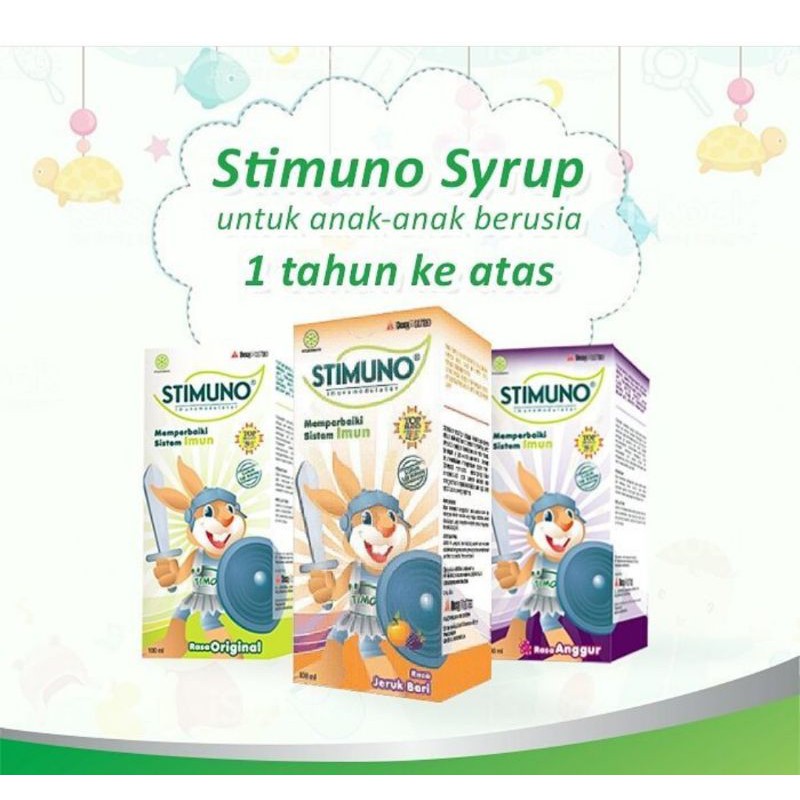 

Stimuno Syrup 60ml & 100ml Rasa Original, Jeruk dan Anggur