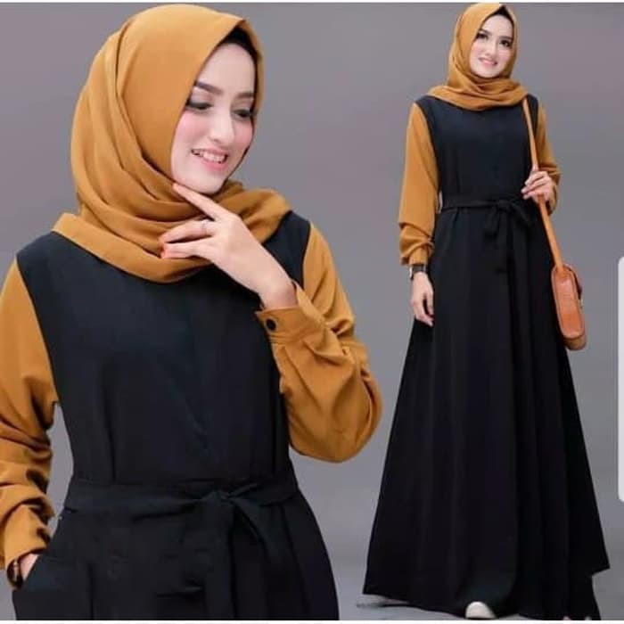 Gamis Lebaran 2020 Remaja Model Gamis Terbaru Maxi Chikita B XK670 Baju Murah Dress Muslim Alesha
