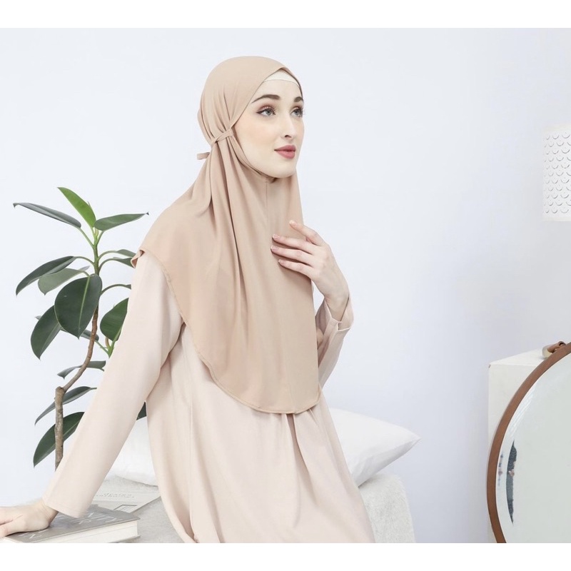 𝐁𝐘 𝐀𝐃𝐈𝐍𝐃𝐀 Bergo sport tali hijab mini instant bahra jersey maryam