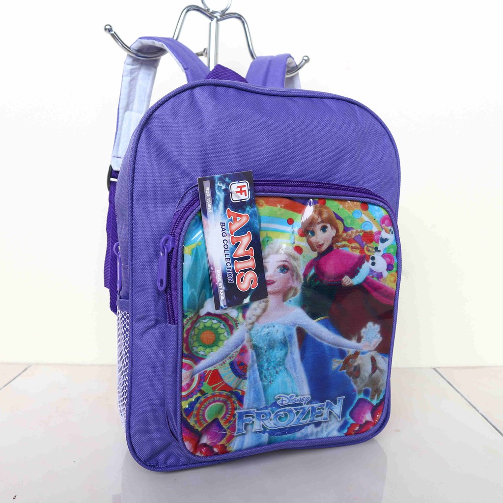 Tas Gendong Anak Motif Frozen Mini Ungu Lucu Imut Ransel Sekolah Paud