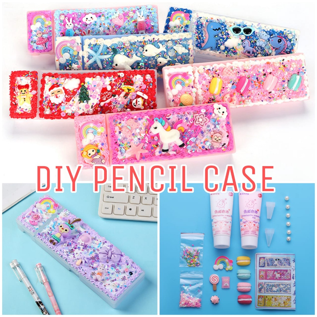 DIY PENCIL CASE / TEMPAT PENSIL DIY ANAK LUCU MAINAN EDUKASI DEKORASI ANAK IMPORT STATIONARY PENSIL ALAT TULIS SEKOLAH