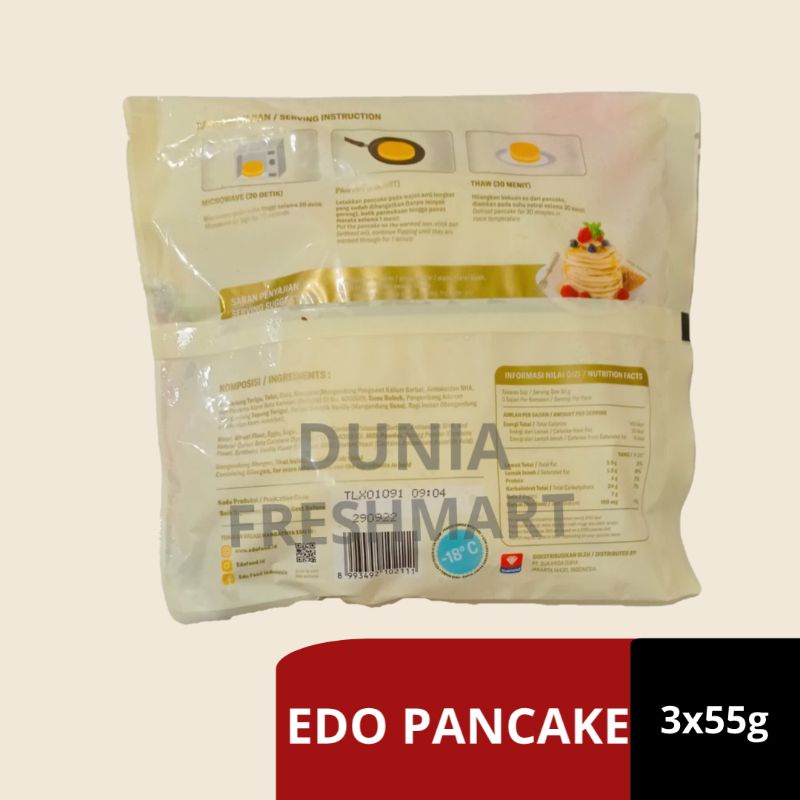 

RB Edo Pancake Original 165Gr Pancake Instan PANCAKE FROZEN SIAP MAKAN PAN CAKE 3x55gram