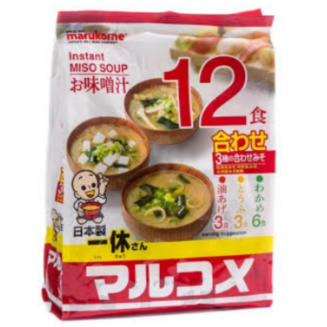 

[12 Pcs] Marukome Instant Miso Soup ORIGINAL Ikkyu San Instan Sup 210g