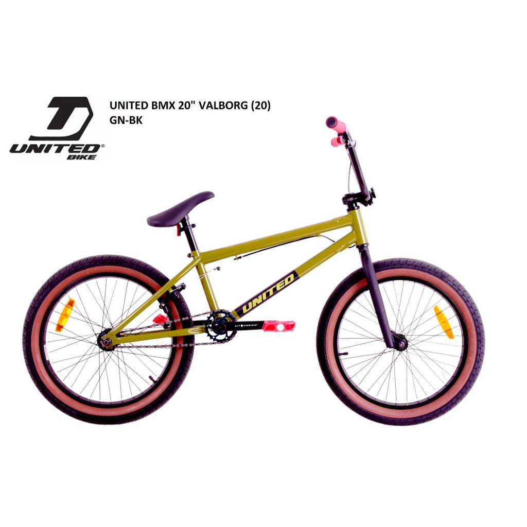 SEPEDA BMX - UNITED 1SPEED VALBORG 20inch Warna: HIJAU LUMUT