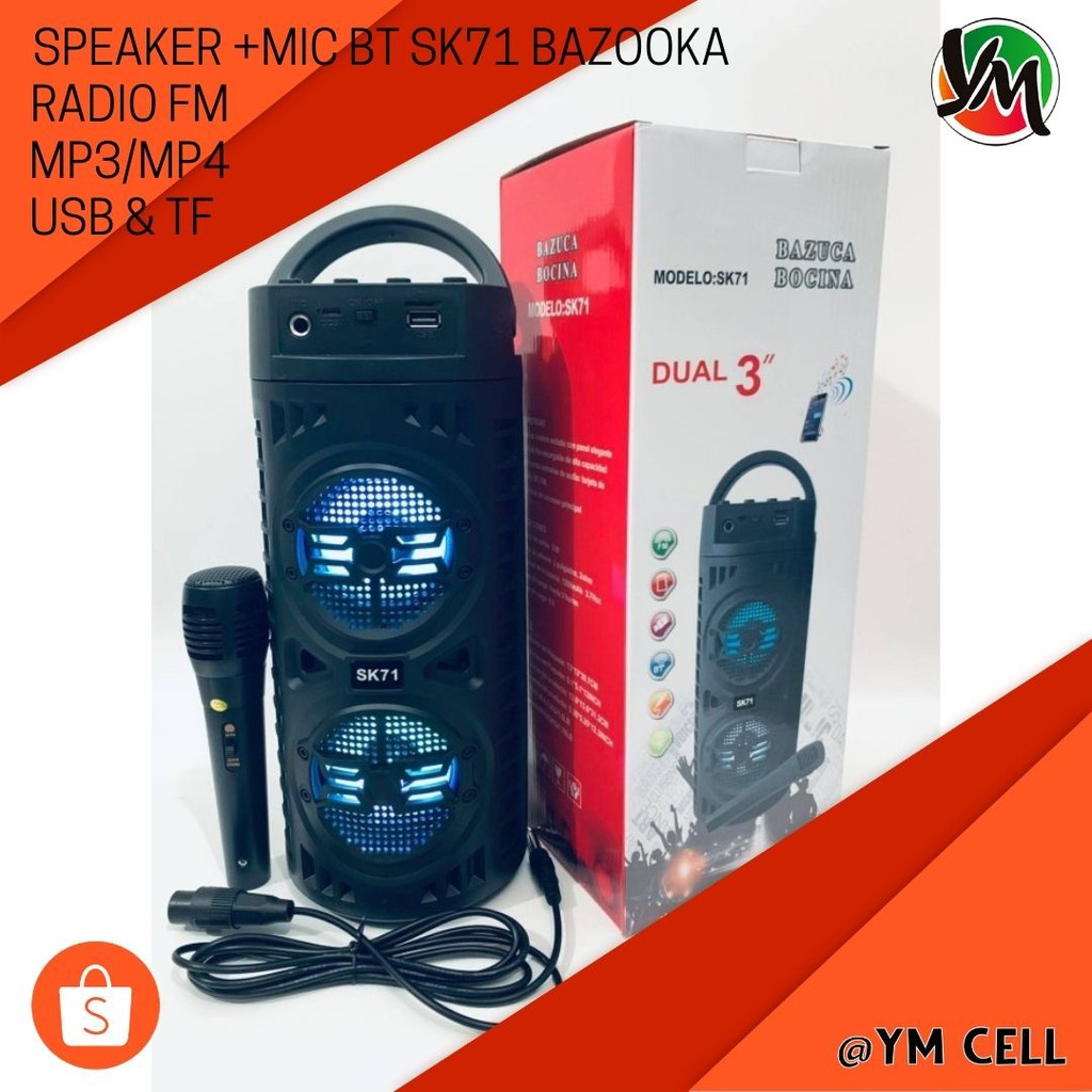 SPEAKER +MIC BLUETOOTH SK71 BAZOOKA