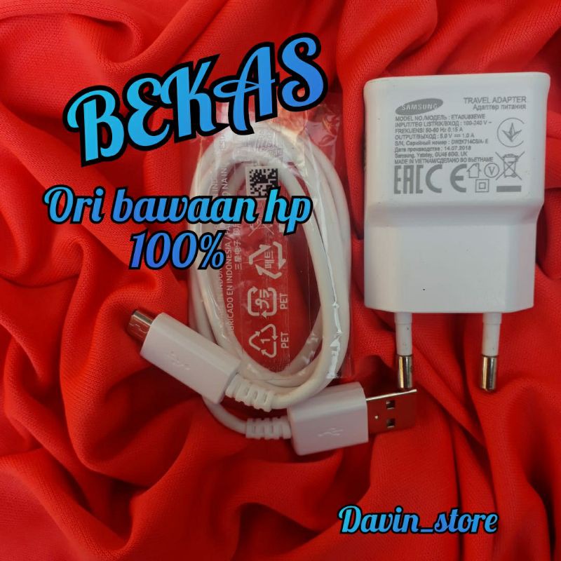 charger Samsung M10 A10 J2 J3 J4 J5 J6 ori bawaan hp