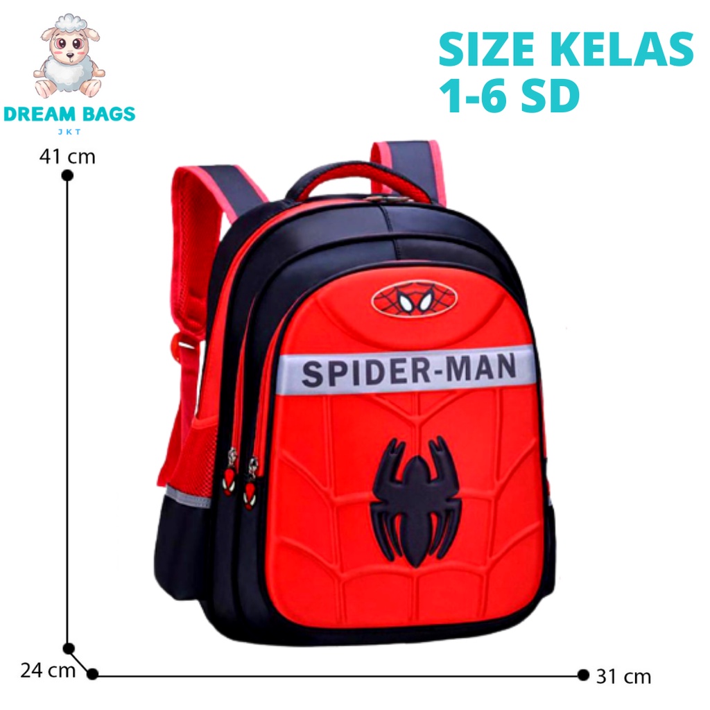 Tas Anak Sekolah Karakter Superhero DB 1009 Size SD Tas Anak Import - Tas Sekolah Anak Laki Laki - Tas Sekolah anak Laki Sd - tas anak laki sd