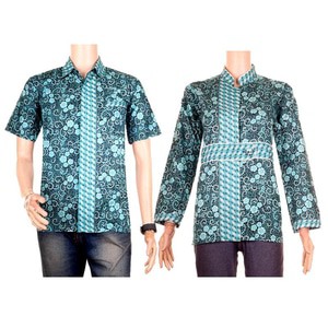 Sarimbit/Couple Kemeja Batik Arini Hijau - Sepasang (2 baju)