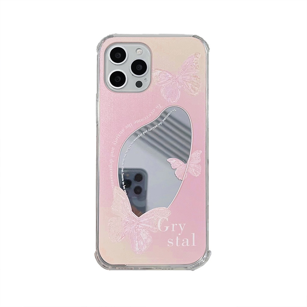 Casing tpu iPhone 13 13pro 13prm 11 7Plus 8Plus Xr XS 13 12pro Max Shockproof Aksen Cermin