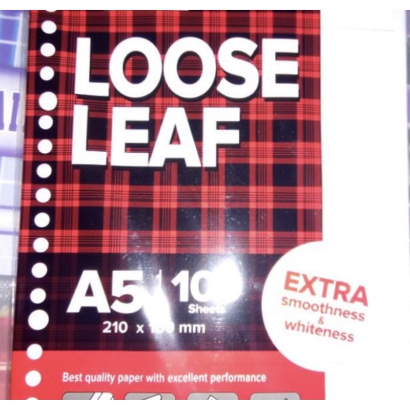 

isi kertas file loose leaf uk A5