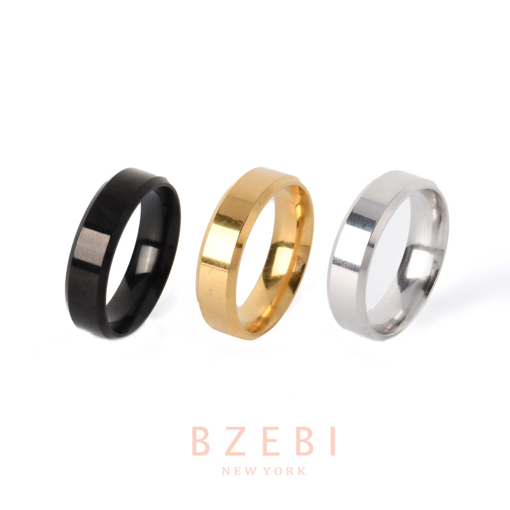 Bzebi Cincin Emas 18k Model Terbuka Anti Karat Hias Berlian Imitasi Gaya Korea Untuk Wanita 782r