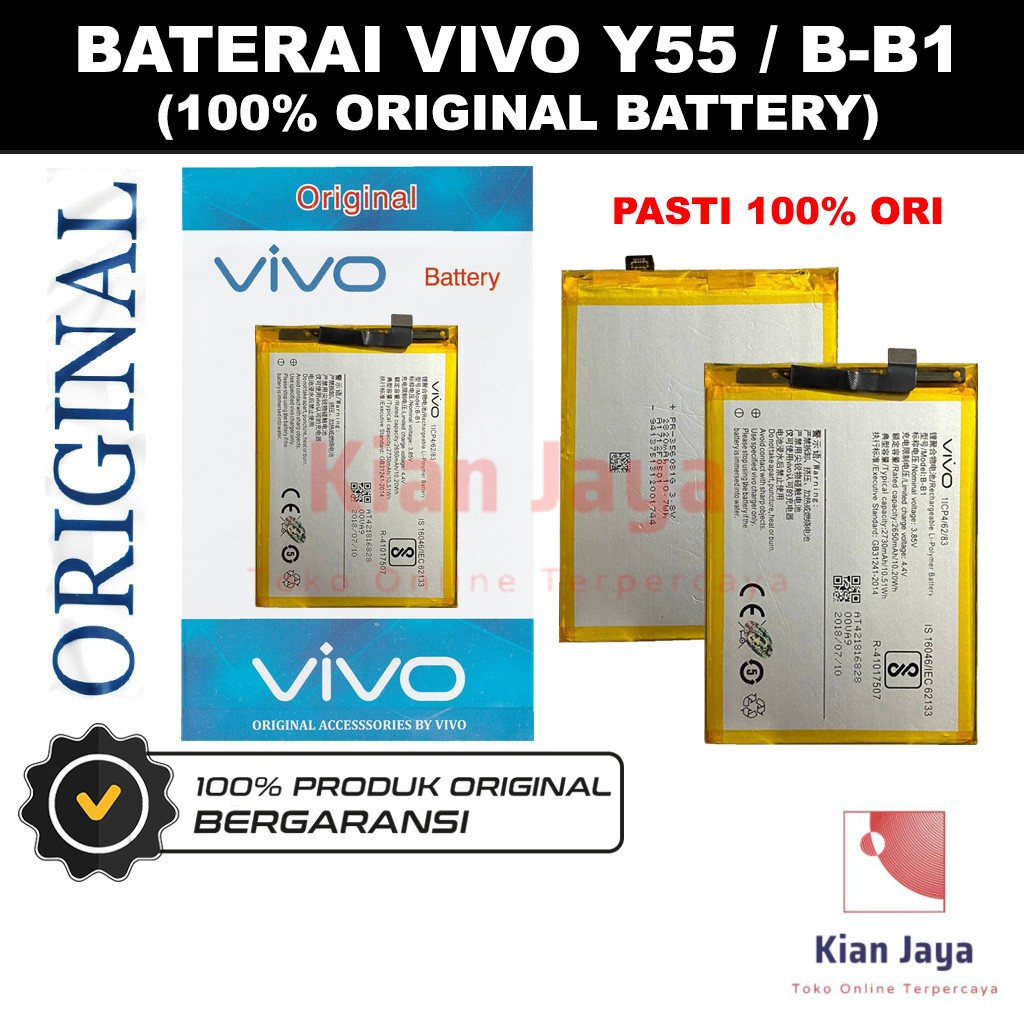 Baterai Original Vivo Y55 / B-B1 Batre Batrai Battery Hp BB1 100% Ori