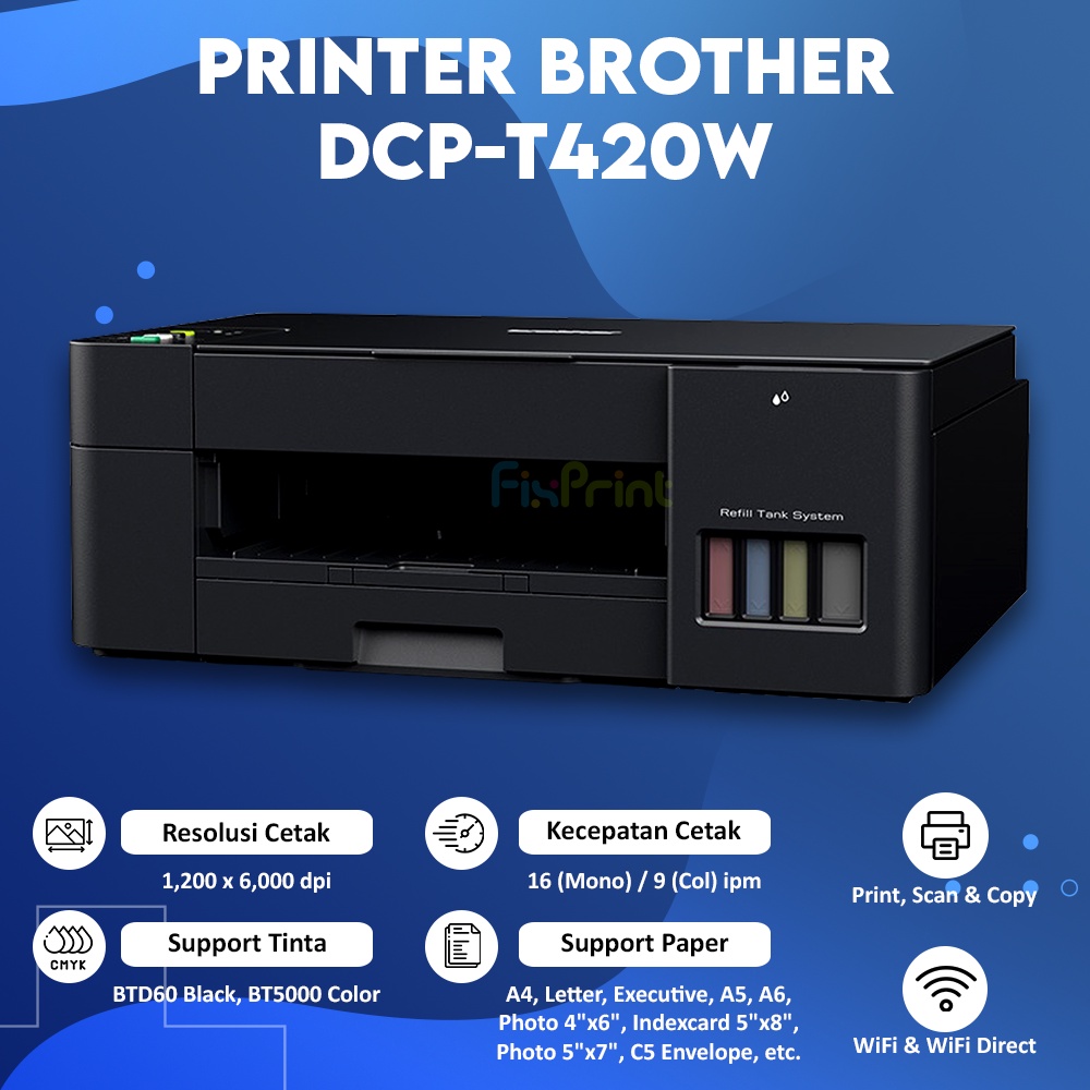 Printer Brother T220 T420w T520w T720dw All New Printer