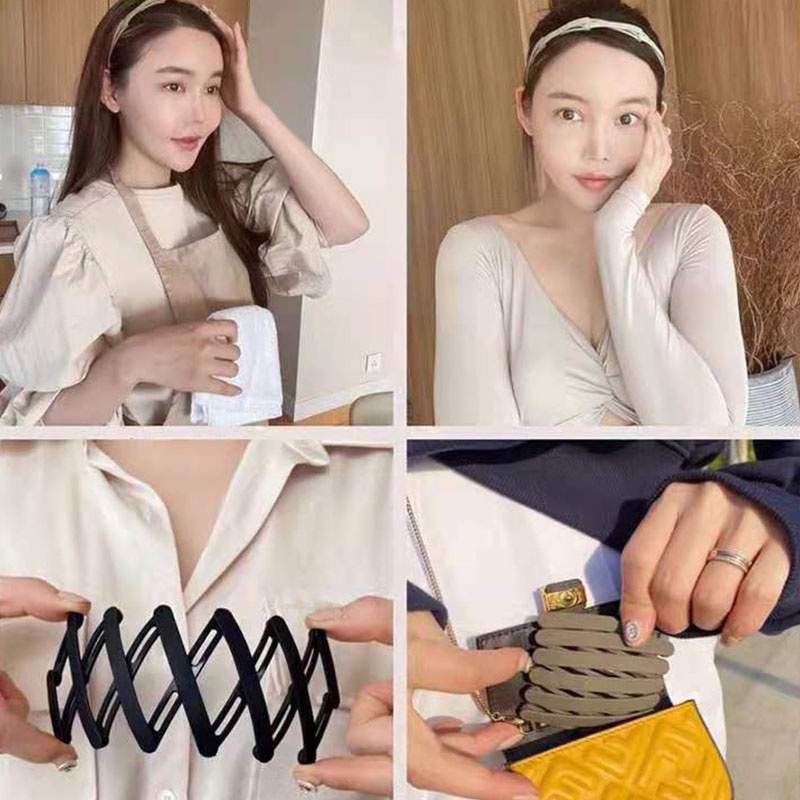 COD Korea Fashion Akrilik Baru Wanita Lipat Non-slip Ikat Kepala Aksesoris Rambut