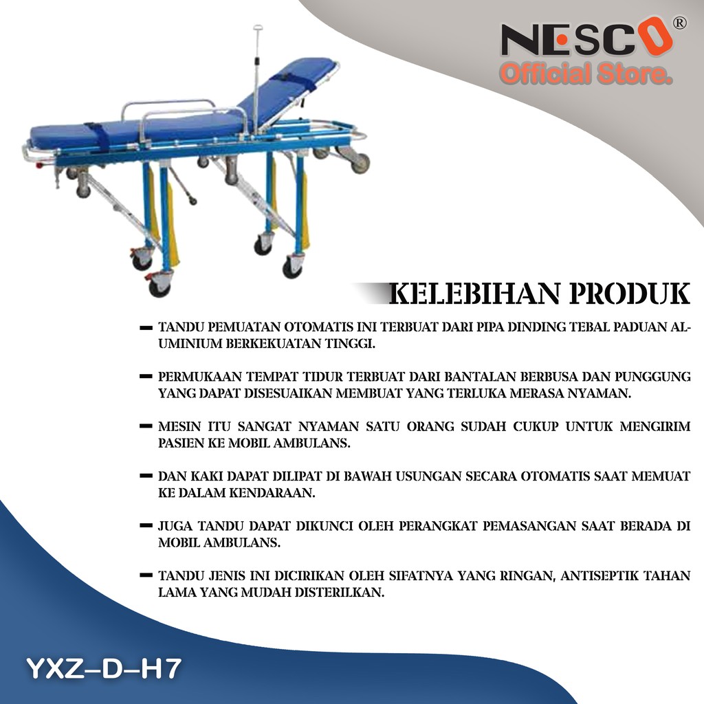 Nesco Aluminum Alloy Stretcher For Ambulance, Type Yxz-D-H7