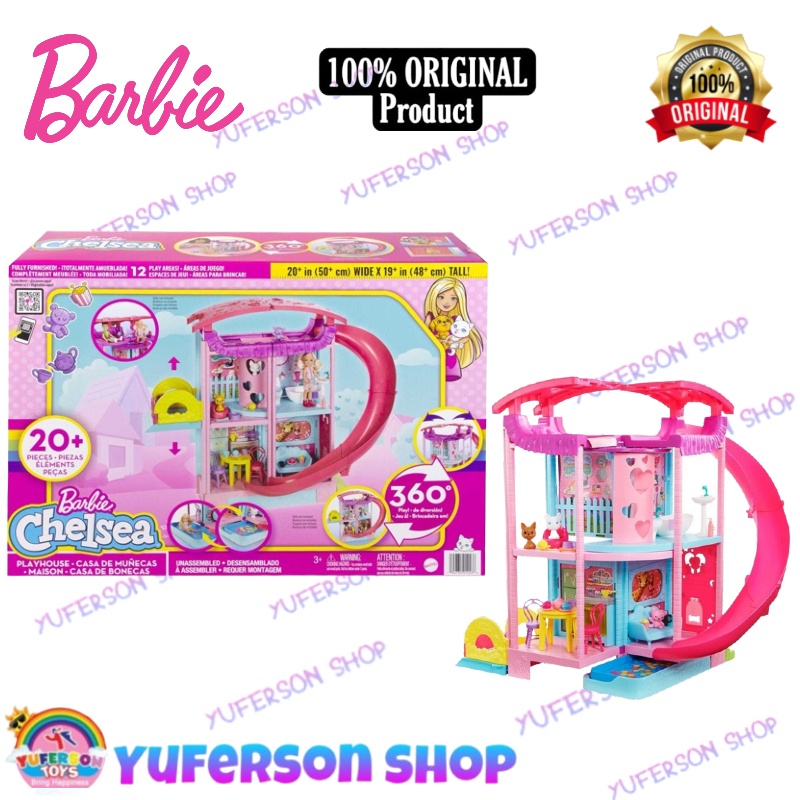 Barbie Chelsea Playhouse Playset Mainan Rumah Boneka Barbie Chelsea Set Original