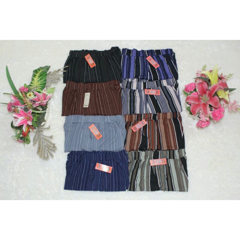 Celana Kulot Salur Pendek 7/8 - Waffle Crepe - ABG/Dewasa (BB 60-80 kg - Jumbo)