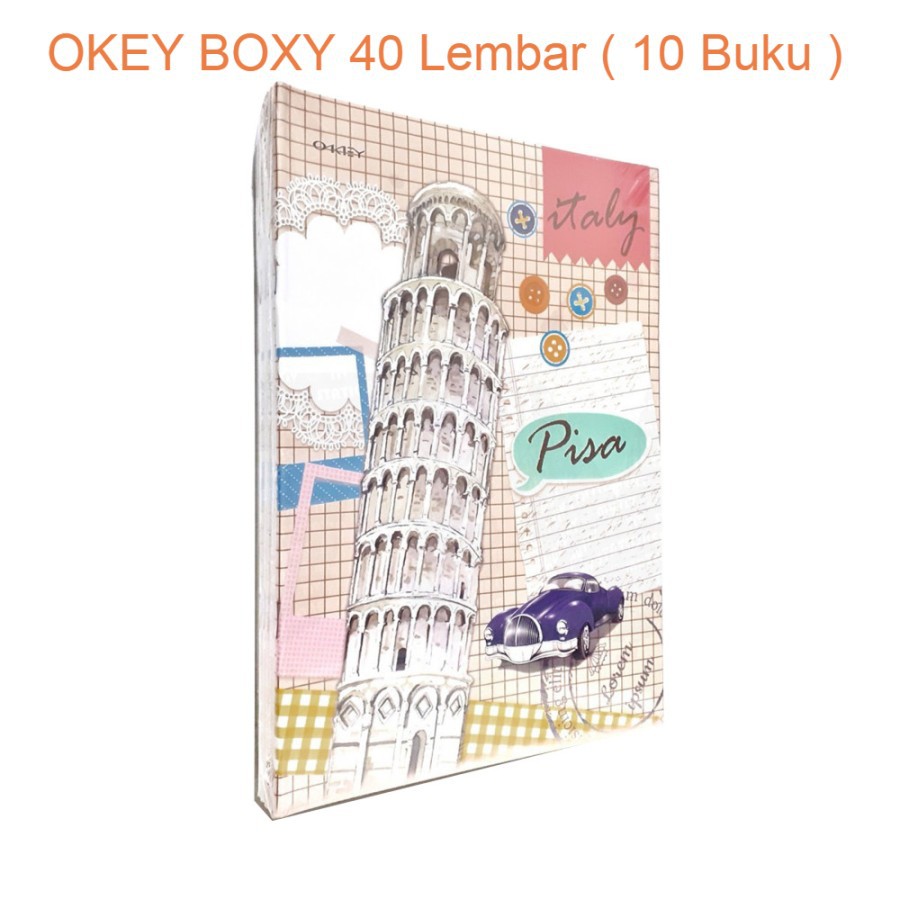 

Buku Tulis Boxy Okey 40 Lembar per pack ( 10 buku ) Murah Grosir