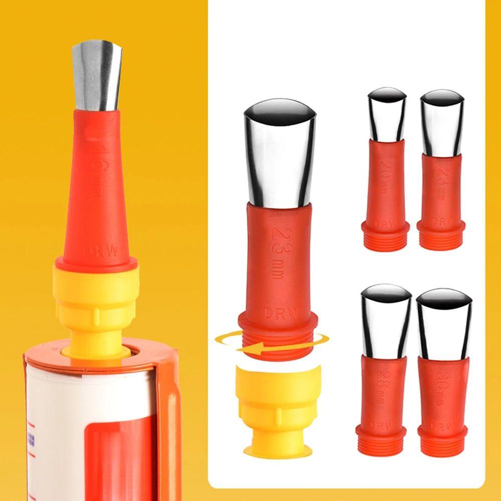 TOP Caulk Nozzle Aplikator Stainless Steel Sealant Alat Finishing Caulking Finisher