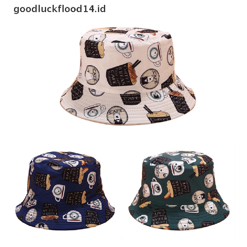 [OOID] 2019 Double Side Printed Animal Bucket Hat Fisherman Outdoor Travel Sun Cap New ID