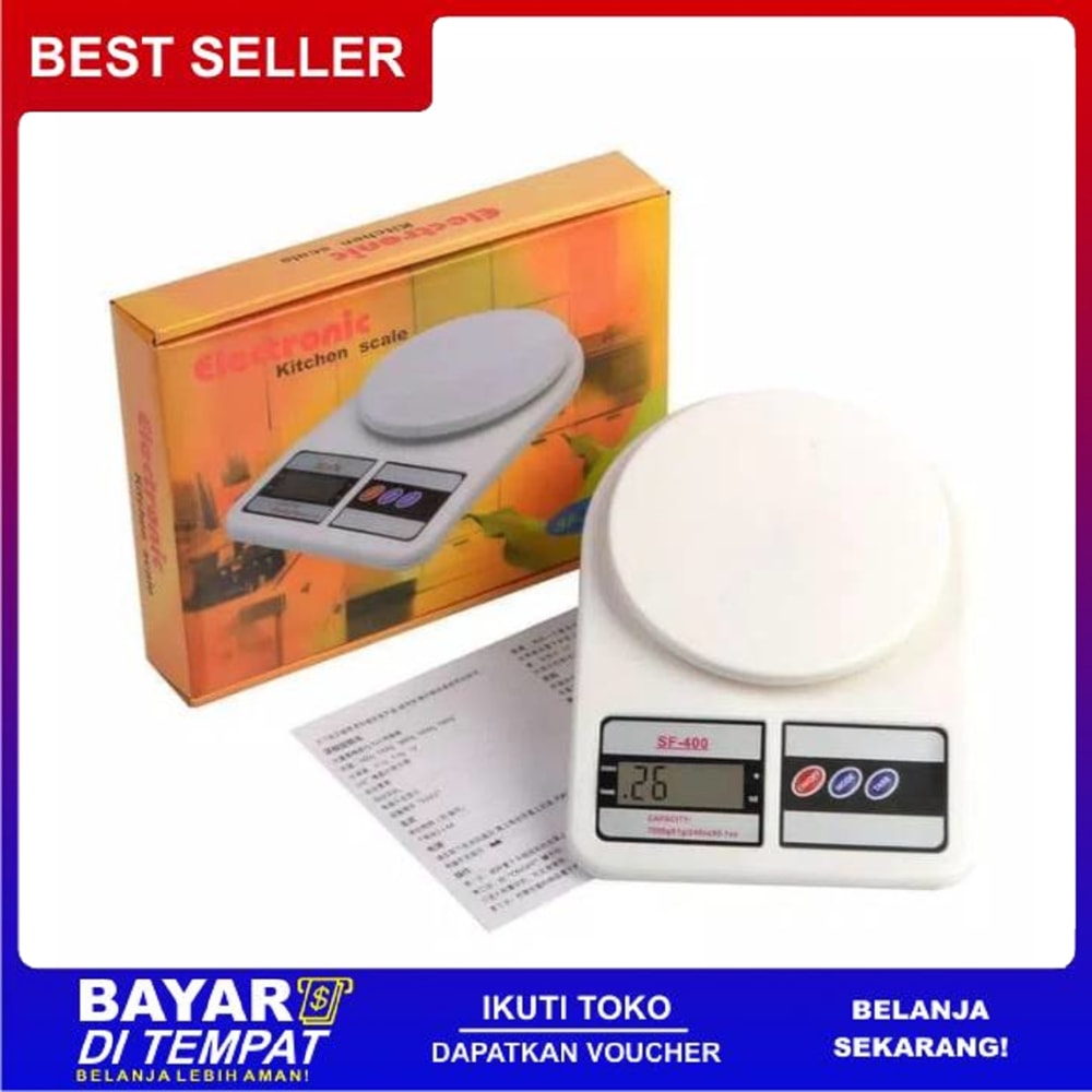 TIMBANGAN DAPUR TIMBANGAN KUE TIMBANGAN DIGITAL SF-400 MAX 10 KG FF