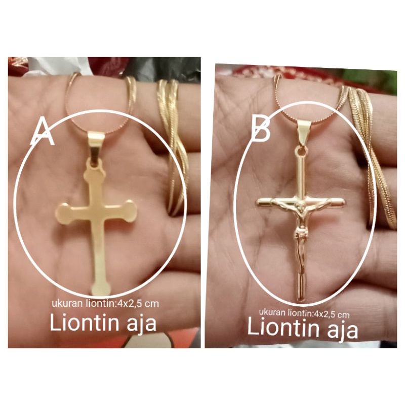 NL05. Liontin titanium untuk kalung model Salib