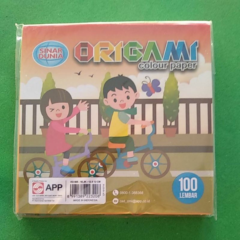 

Kertas Lipat Warna Origami Sidu 12X12cm 100 Lembar