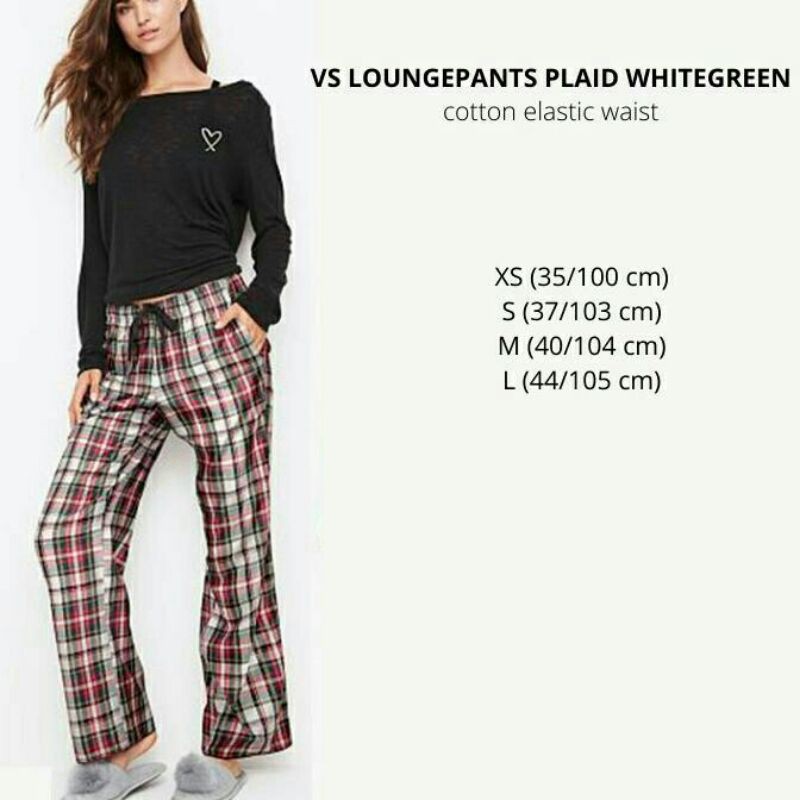 V*S NEW TARTAN PLAID PAJAMA SMALL  PANTS ORI