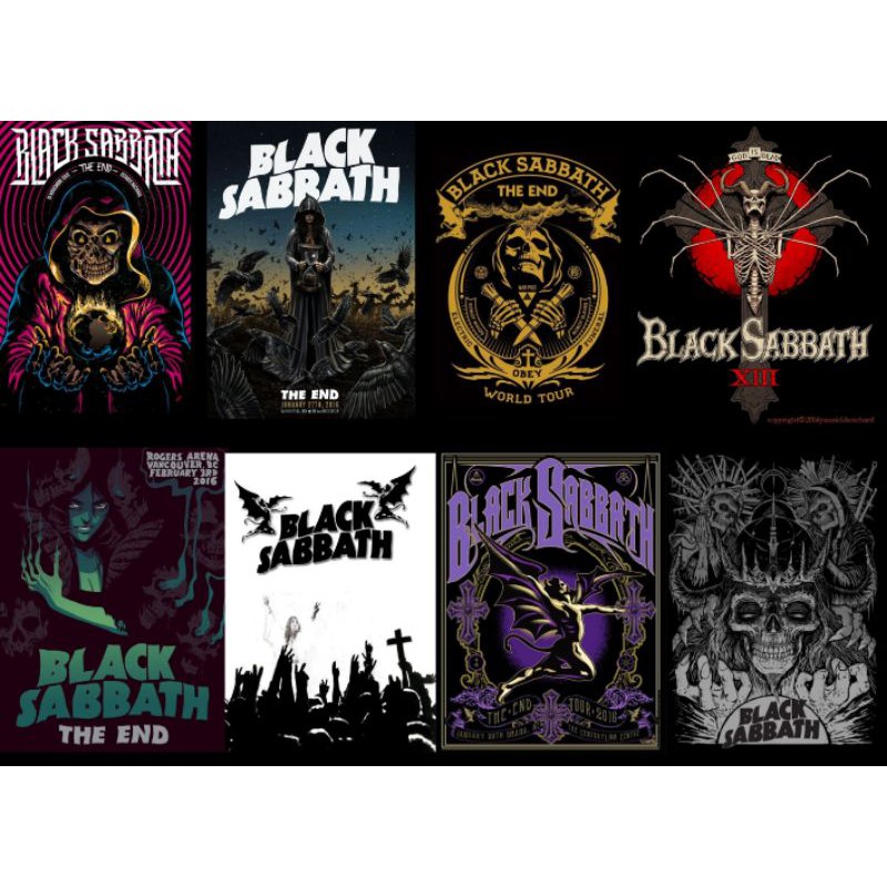 sticker stiker pack band black sabbath metal