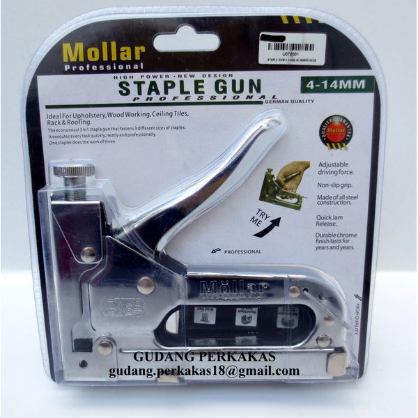 

Staples Tembak - Stapler Gun Mollar 4-14mm