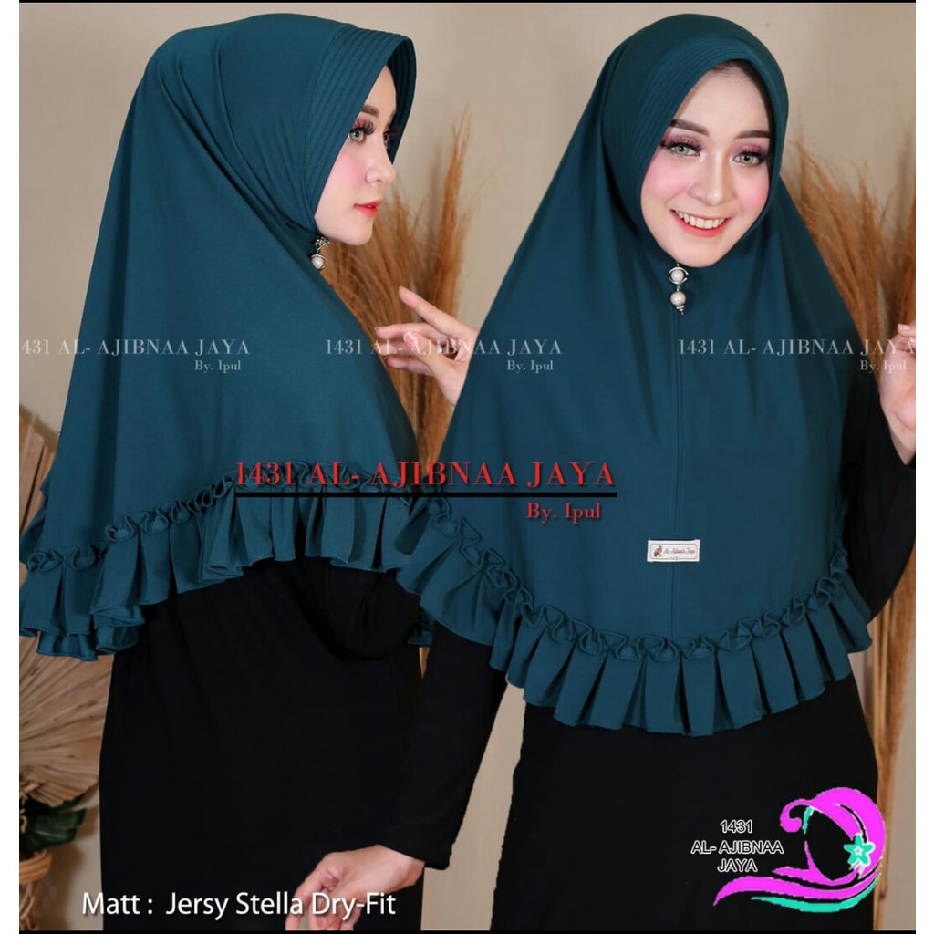 Hijab Jilbab Kerudung Bergo Khimar Instan Kalya Terbaru Jersey Stella Dry Fit Premium Pet Busa Hijab