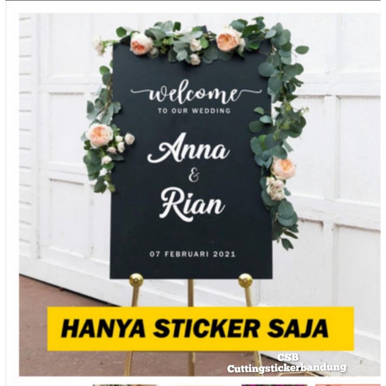 

sticker wedding ENGAGEMENT custom termurah