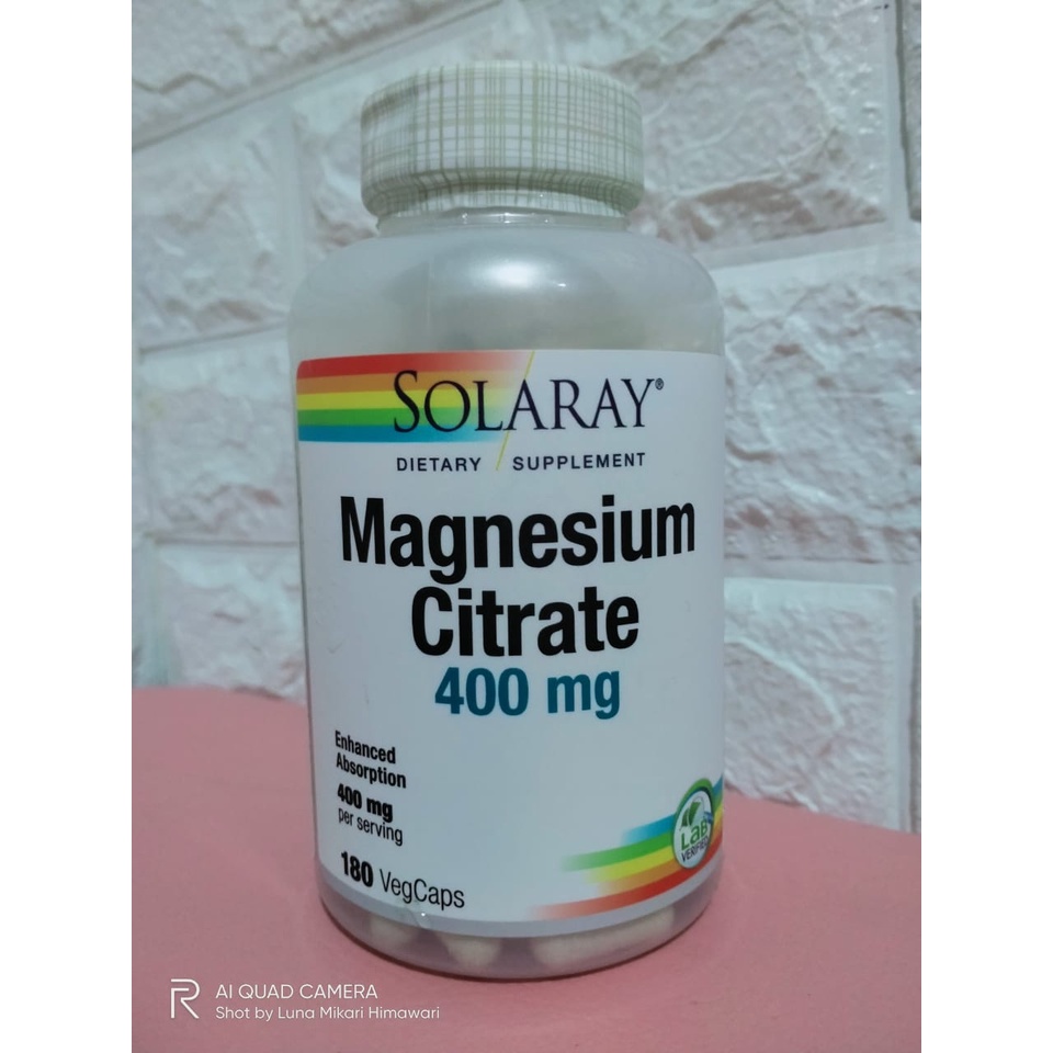 Solaray Magnesium Citrate 400 mg 180 Kapsul