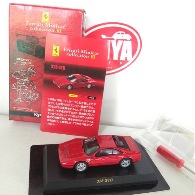 KYOSHO FERRARI 328 GTB MERAH MINICAR ban karet bukan datsun r34 EG EF