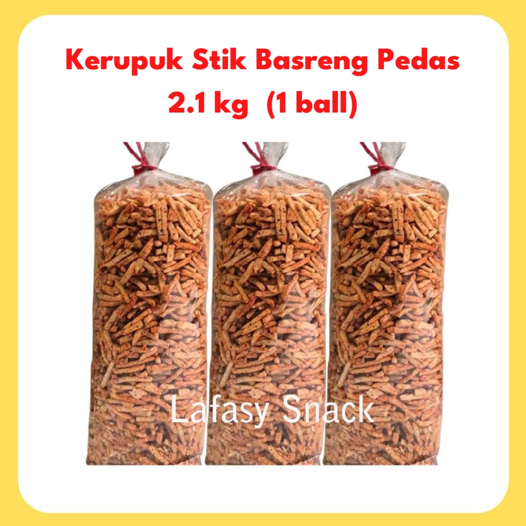 

[LAFASY SNACK] 2.1KG Stik Bakso Goreng Pedas/Basreng Kiloan/Grosir Snack/Grosir Cemilan/Makanan Ringan/Aneka Snack/Cemilan/Basreng/Lima Ribu